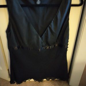 Black sleeveless dress top